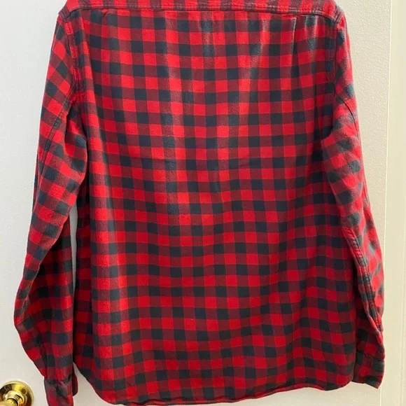 J.Crew Flannel Slim-fit Red and Black Shirt - Size L - Picture 6 of 6